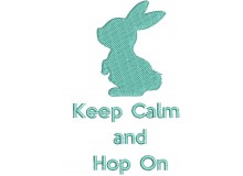 Stickdatei - Keep calm and Hop on 1
